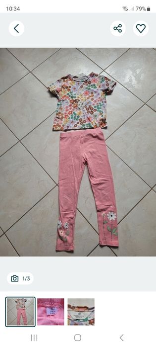 Bluzka I leginsy dziewczęce 116 gratis bluza