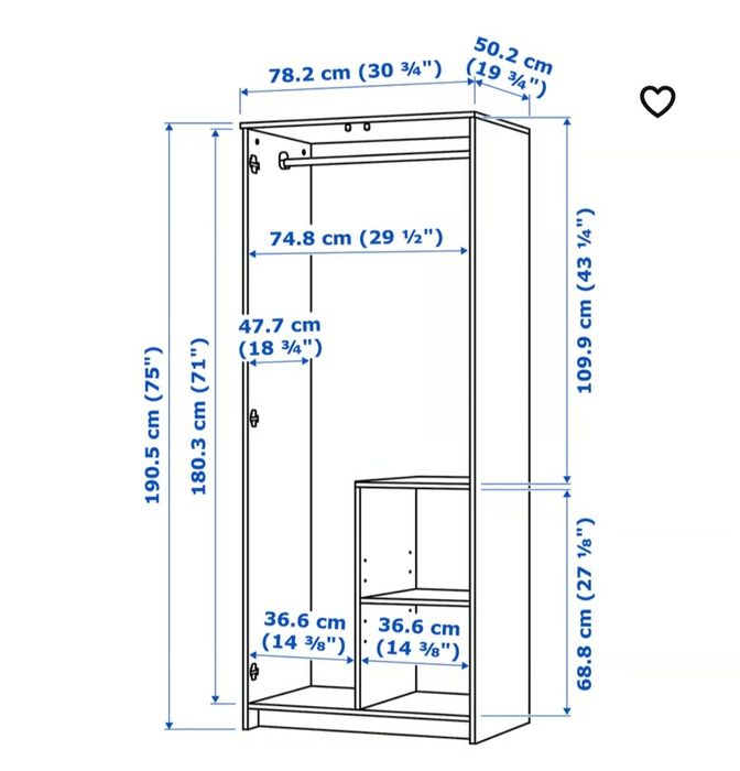 Vendo 2 roupeiros brimnes do IKEA
