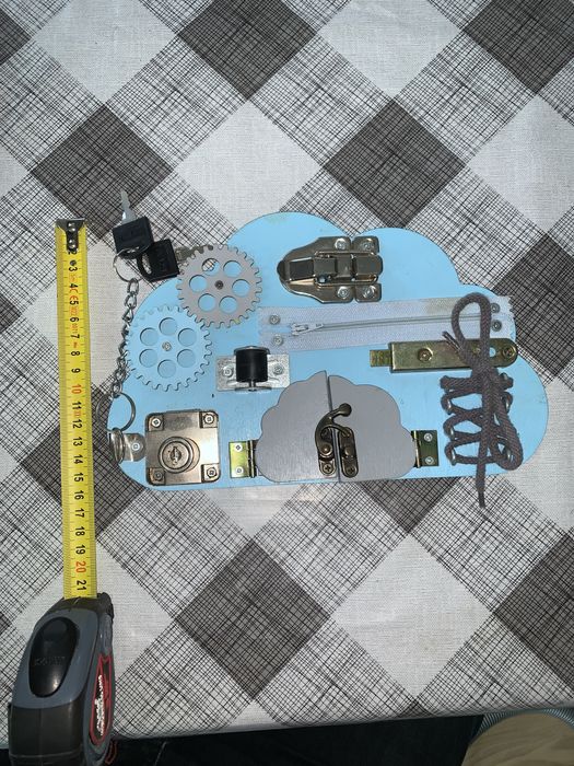 Tablica manipulacyjna mała błękitna 25x16 abam chmurka