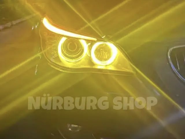 LED янтарные маркера в фары БМВ ангельские глазки Е60 Е61 Е63 Е70 Е71 Е81 Е82 Е84 Е87 Е88 Е90 Е91 Е92 Е93 Ф01