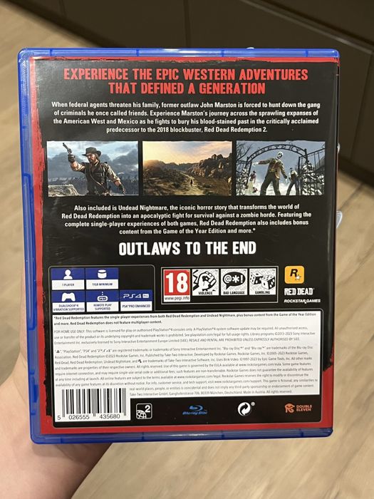 Red dead redemption диск на ps4