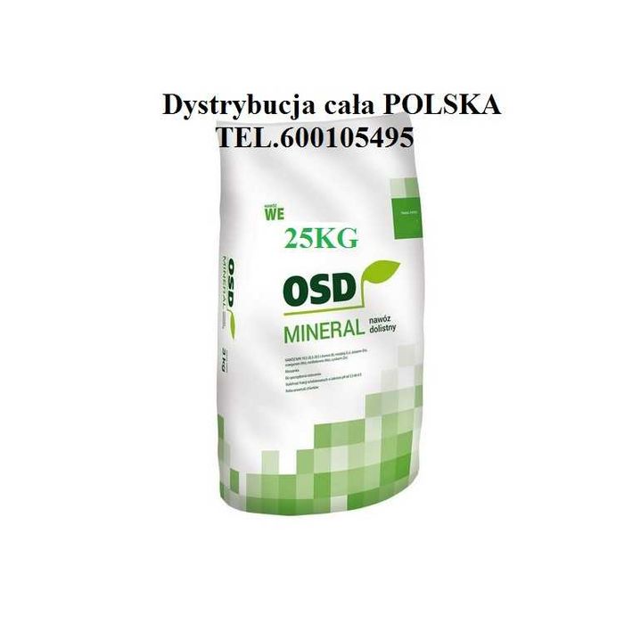OSD Mineral nawóz dolistny npk 20-20-20 ilość 25kg na 8 hektarów upraw
