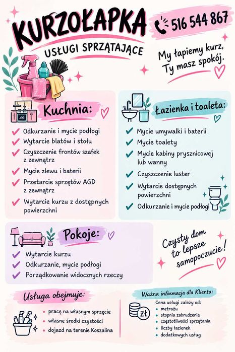 Sprzątanie mieszkań i domów