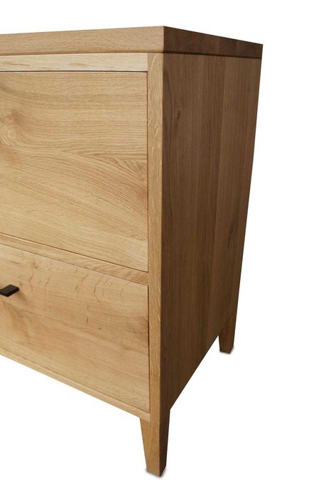 Drewniana szafka pod umywalkę szuflady dąb 80 cm