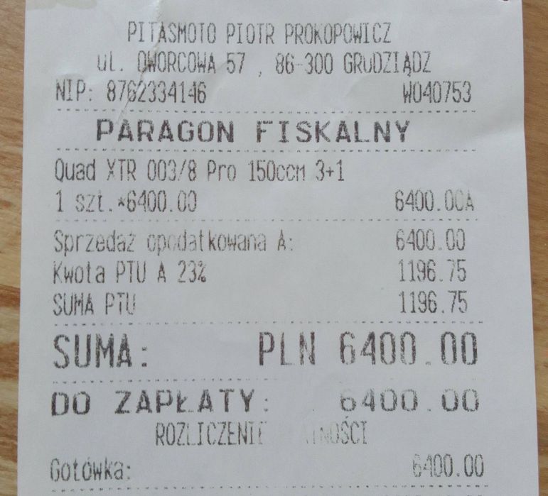 Quad XTR plus riksza Okazja!
