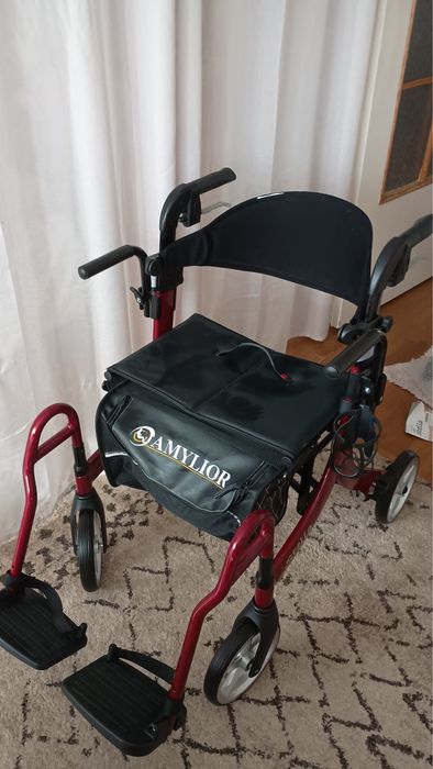 Lekki wozek inwalidzki balkonik 2w1