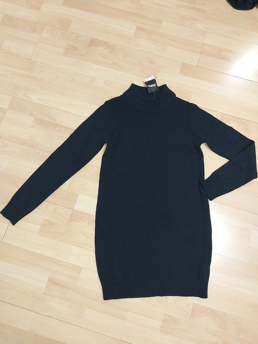 Nowy cieply długi sweter damski r 38 M czarny