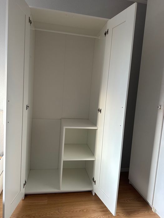 Roupeiro c/2 portas, branco, 78x190 cm