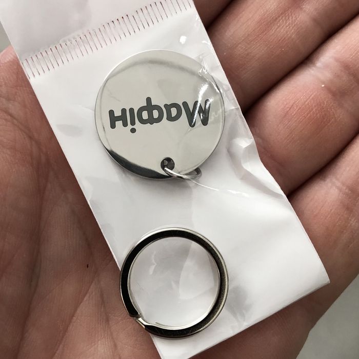 Індивідуальний адресник жетон для тварин з глибоким гравіюванням.