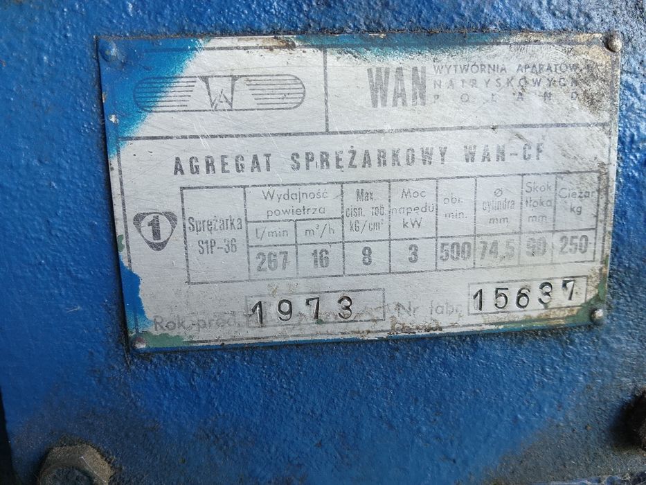 Sprzedam sprężarkę tłokowa Wan
