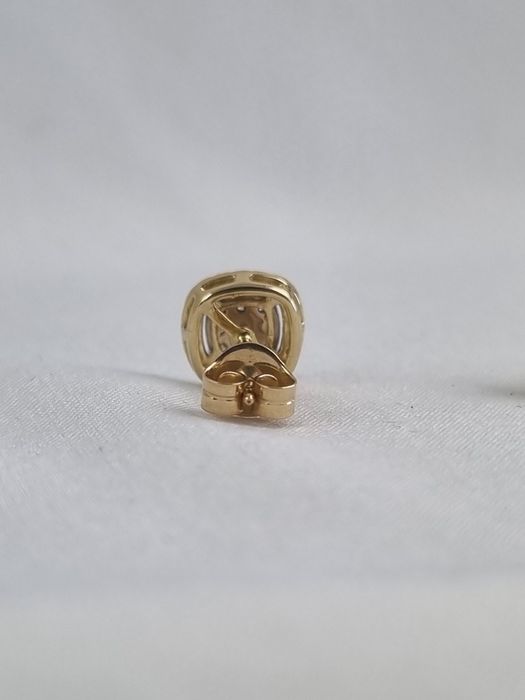 Luksusowe złote kolczyki z diamentami 585 sztyft brylanty