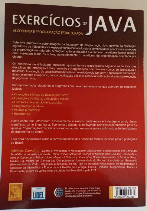 JAVA Exercises - Algorithmics and Structured Programming64586283990146121