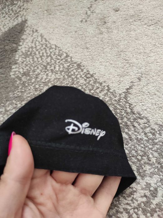 Czarna koszulka bluzka zara z nadrukiem disney Zara