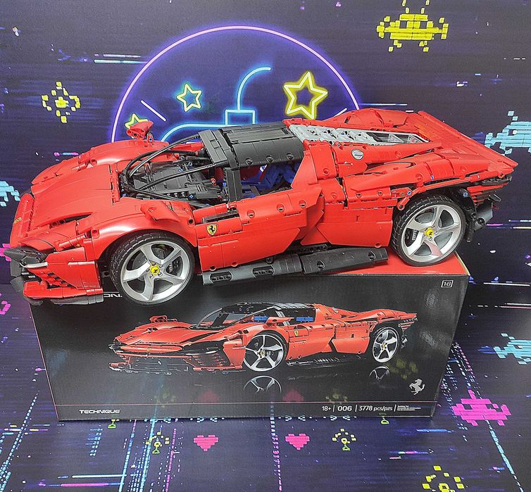 ‼️В КОРОБЦІ‼️НОВИЙ‼️Technic Конструктор спортивний автомобіль Ferrari SP3 DAYTONA на 3778 деталей Феррари Дайтона Lego 42143 Лего Подарунок Дитині на