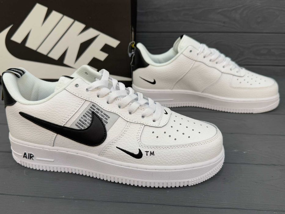 Чоловічі кросівки кеди Nike Air Force 1 Mid TM. Розміри 36-45. Шкіра!