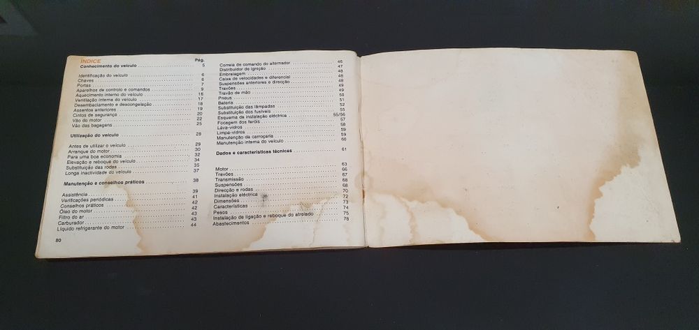 Livro de instruções Fiat 127