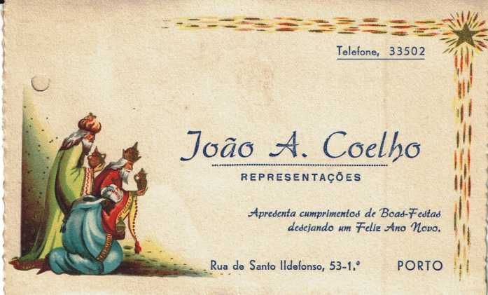3 Postais de Natal antigos - 1960 - circulados
