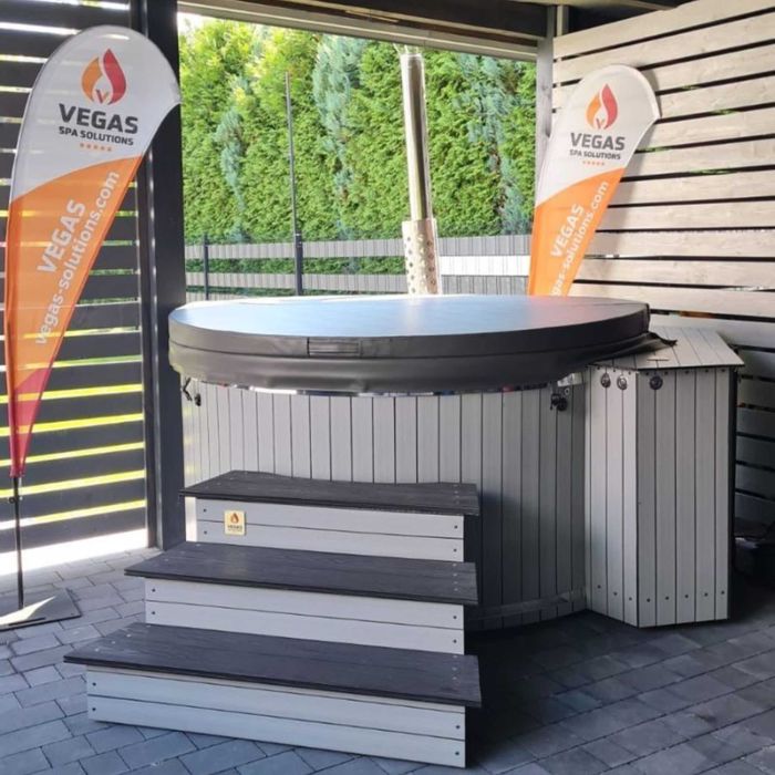 Pokrywa Termiczna do Balii Ogrodowej, Jacuzzi Grafit Okrągła 225cm