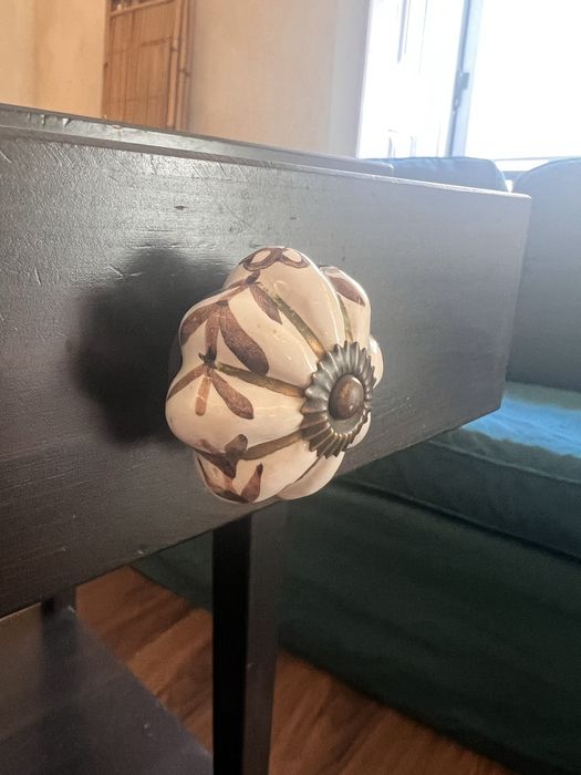 Mesa de cabaceira preta x2