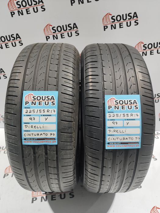 2 pneus semi novos 225-55R17 Pirelli - Oferta da