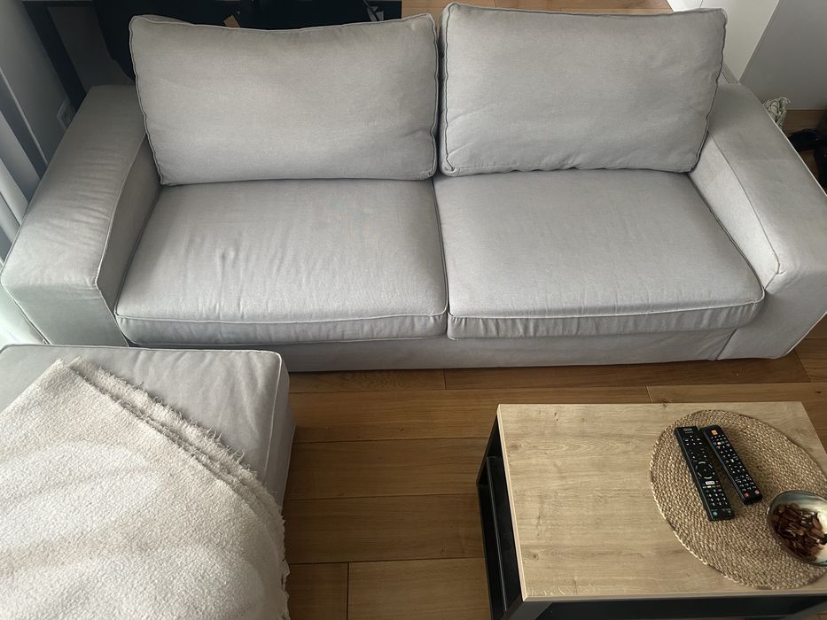 Kanapa + pufa podnóżek ze schowkiem Ikea Kivik