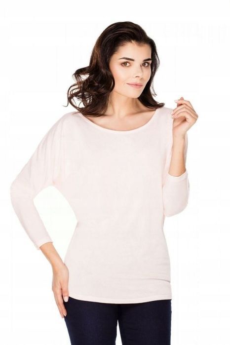 Violana Różowa Bluzka Rękaw 3/4 R. 3Xl