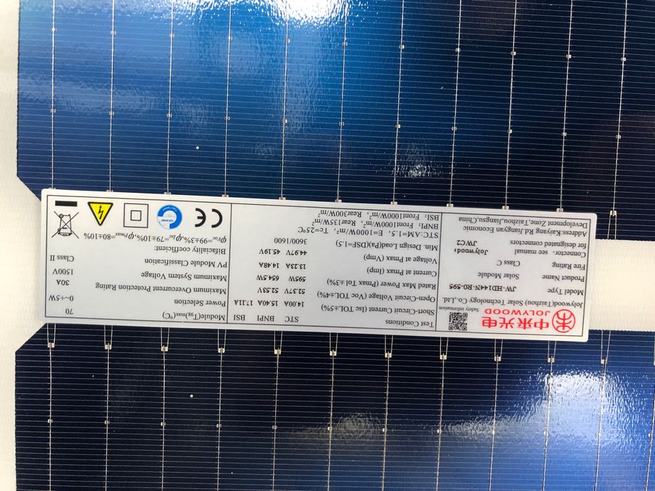 Сонячні панелі 595W