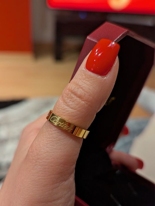 Anel dourado Cartier - novo - tamanho 8