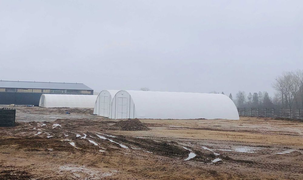 Namiot łukowy magazyn na słomę maszyny rolnicze hala wiata garaż