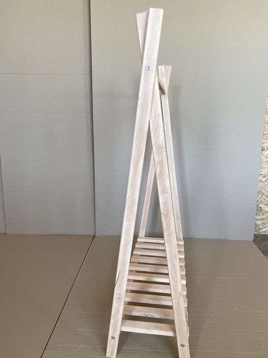 Вішалка вішак підлоговий стійка для одягу рейл деревяна стійка