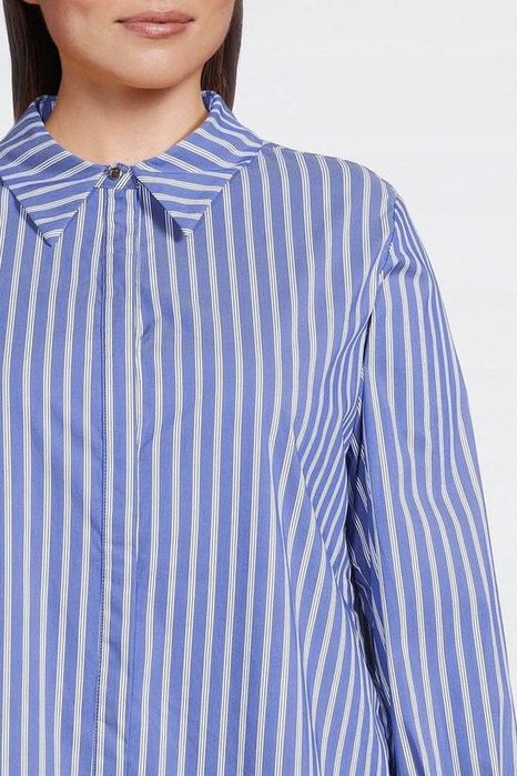 Karen Millen 46 3Xl Koszula Damska W Paski Poplin 100% Bawełna D2720
