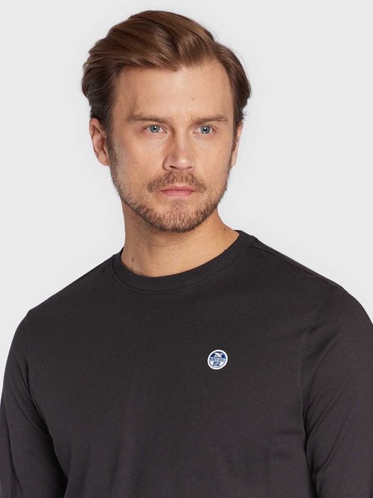 Лонгсліви North Sails Longsleeve 692813 Чорний Regular Fit