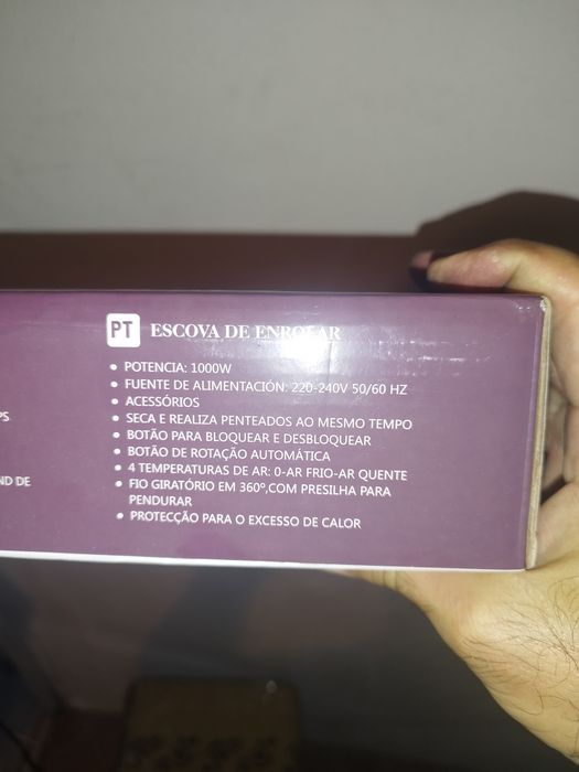 Escova cabelo rotativa