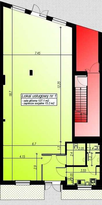 Lokal usługowy centrum, 142m