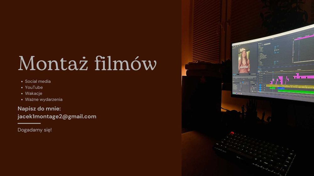 Montaż filmów/video pod Social Media