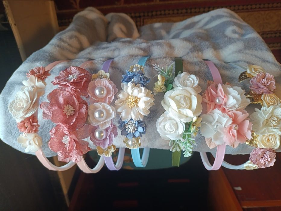 Обруч с цветами, венок на голову