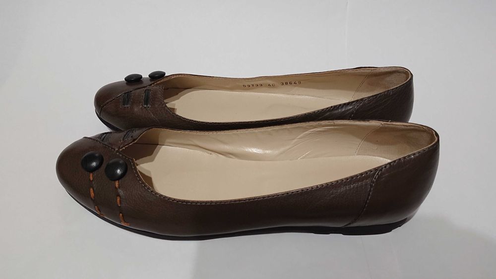 Женские туфли балетки Glance 40 41 кожа кожаные