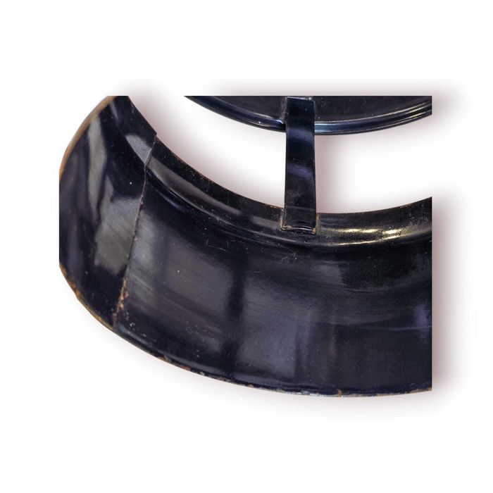 Chapéu Chaminé Antigo Metal Esmaltado Preto – 26 cm