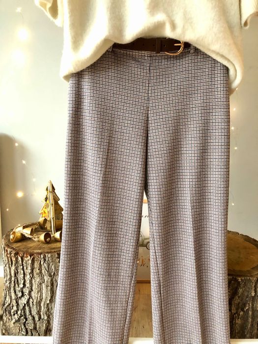 Damskie spodnie Tchibo 38 kratka brazowe Karmel czekolada bezowe