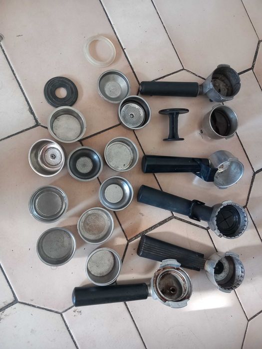 Manípulos e filtros máquinas de café expresso