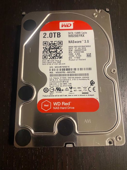 Disco Rígido 3.5" WD RED 2TB - NAS Hard Drive