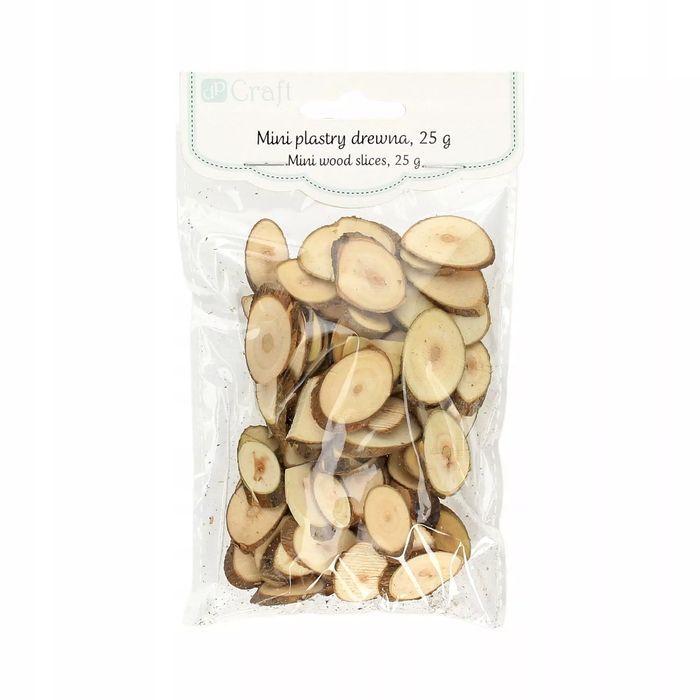 Drewno Ozdobne Plastry Mini 25G. Nowy Produkt