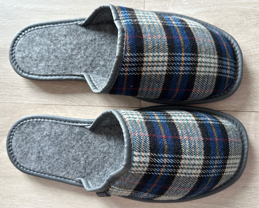 Pantofle męskie filcowe, podeszwa gumową, BOSO, nowe, rozmiar 41