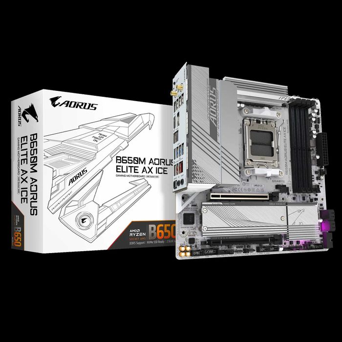 Комплект AM5 Ryzen 7 7700, Gigabyte B650M Aorus Elite AX ICE