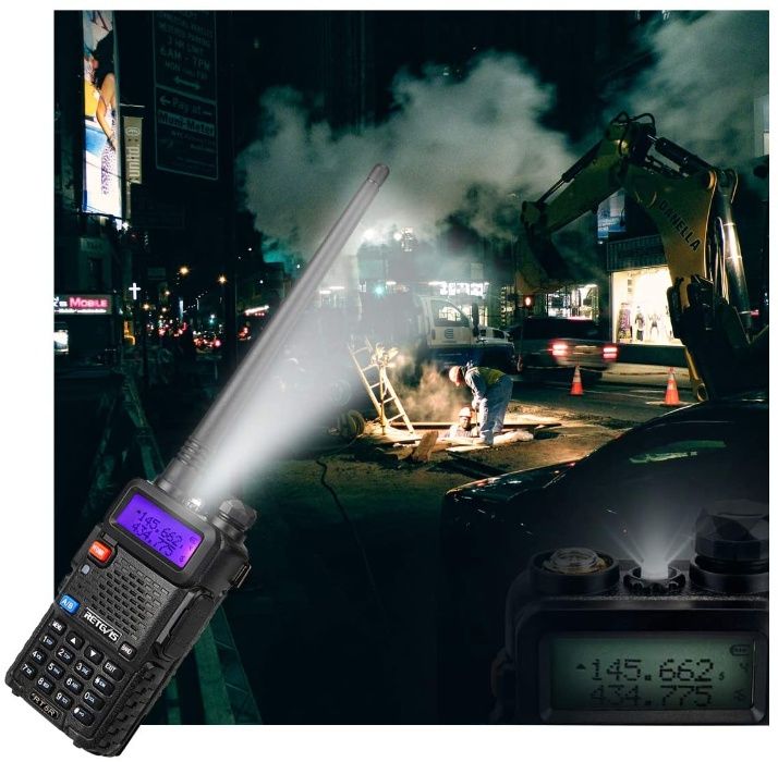 Rádio RT5R Walkie Talkie 5 watts vhf/uhf LONG RANGE Retevis São ...