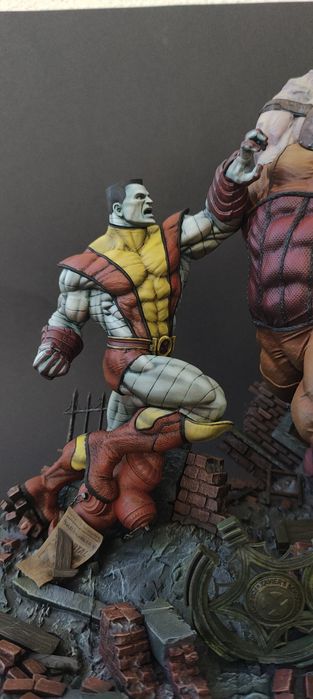 Juggernaut vs Colossus diorama figurka pomalowana fan art