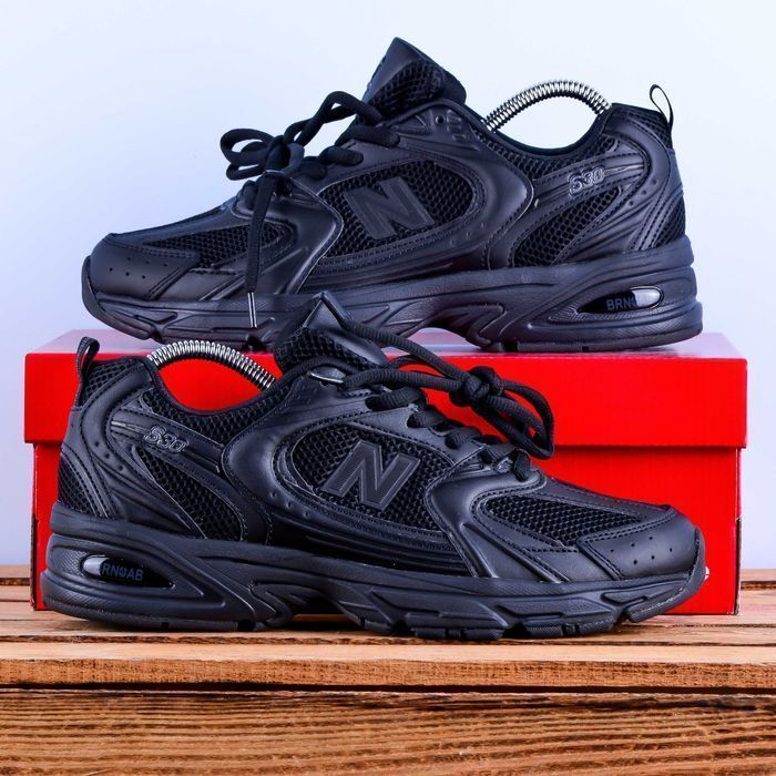 (2223) Кросівки New Balance 530 повністю чорні (41-46) nb нб ню беленс