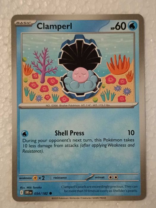 Clamperl 054/182 Karta POKEMON TCG Scarlet & Violet Destined rivals