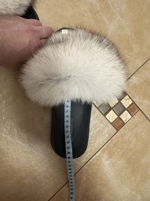 Шлепанцы сланцы с натуральным мехом