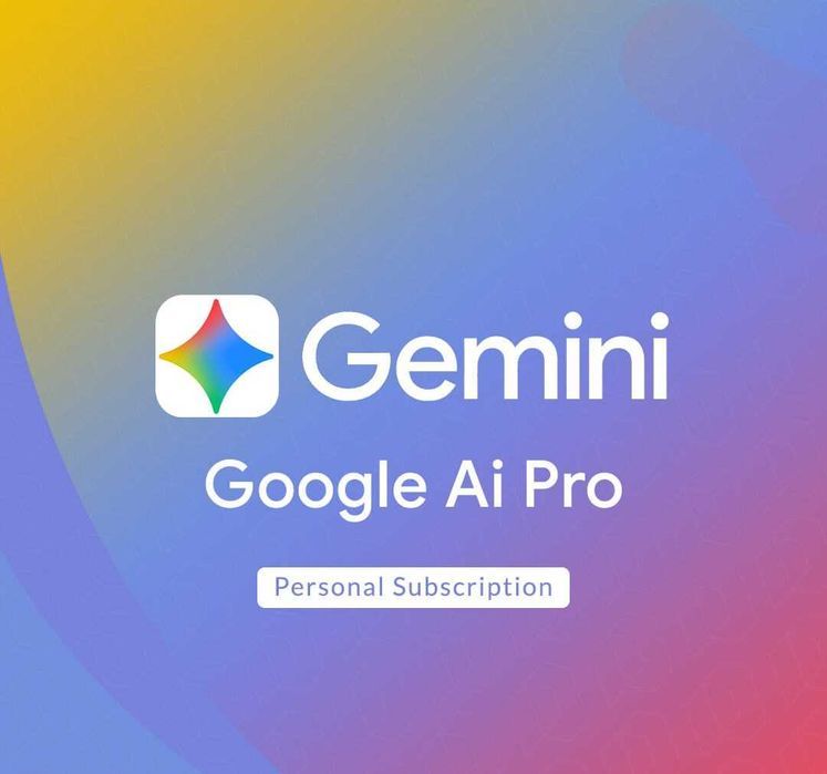 Персональна підписка Google AI Pro - 15 місяців + Хмарне сховище 5ТБ на ваш акаунт.
